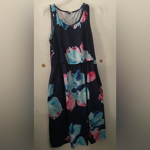 Amazon 🤱🏽 Women's Breastfeeding Slit High Low Wrap Nursing Dress - Picture 1 of 5